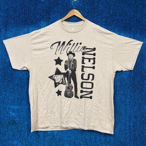 Willie Nelson Country Beige T-Shirt Size XXL